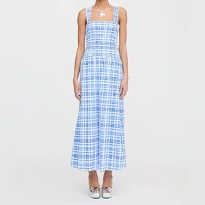 The Azalea Maxi Nap Dress - Blue Watercolor Gingham